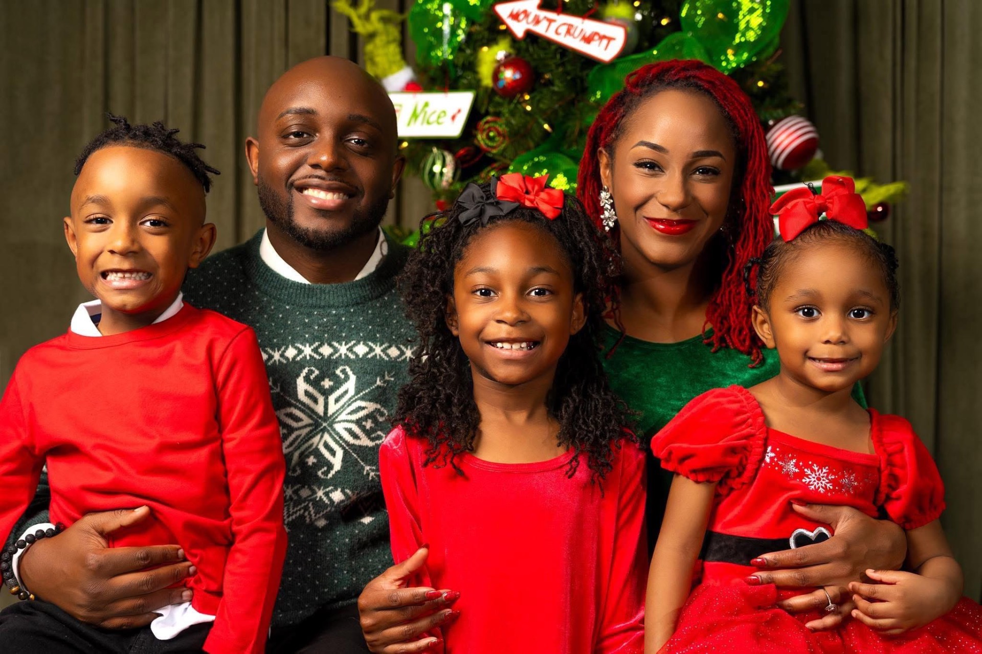 Fred Jones with his wife and three children